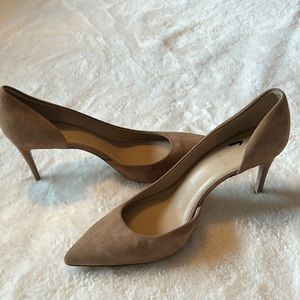 SUEDE J. CREW HEELS